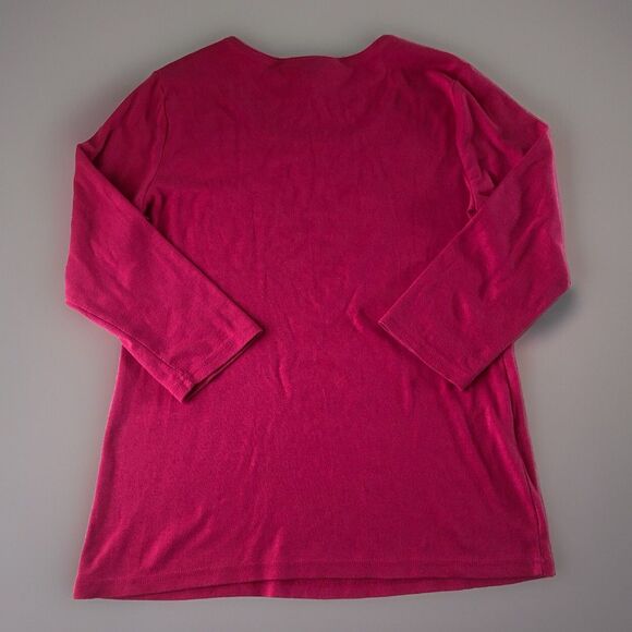 Karen Scott Women’s 3/4 Sleeve Pink Tee Embellished Size Small - Picture 3 of 13